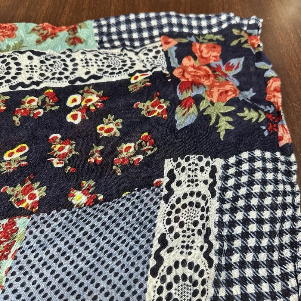 Unbranded Infinity Scarf Patchwork Floral Polka Dot Gingham Boho Cottagecore